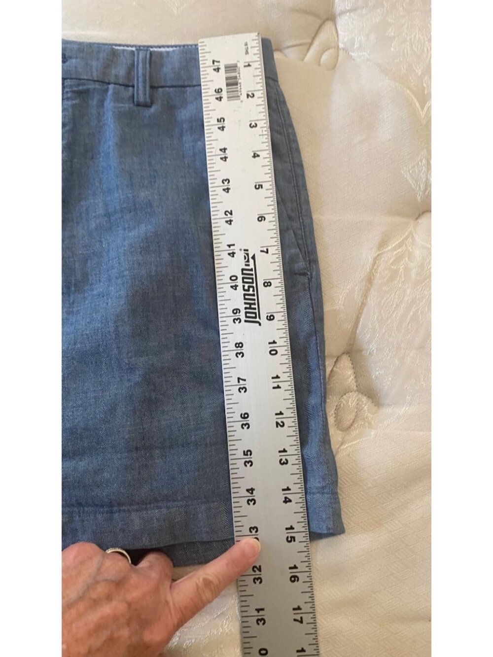 Chambray Rollup Shorts Banana Republic 0R Blue 100% cotton summer outdoors NWT - Picture 9 of 11